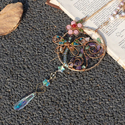 Crystal Suncatcher Wind Chime with Rainbow Prism Light Catcher