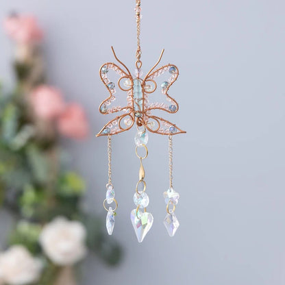 Crystal Suncatcher Wind Chime with Rainbow Prism Light Catcher