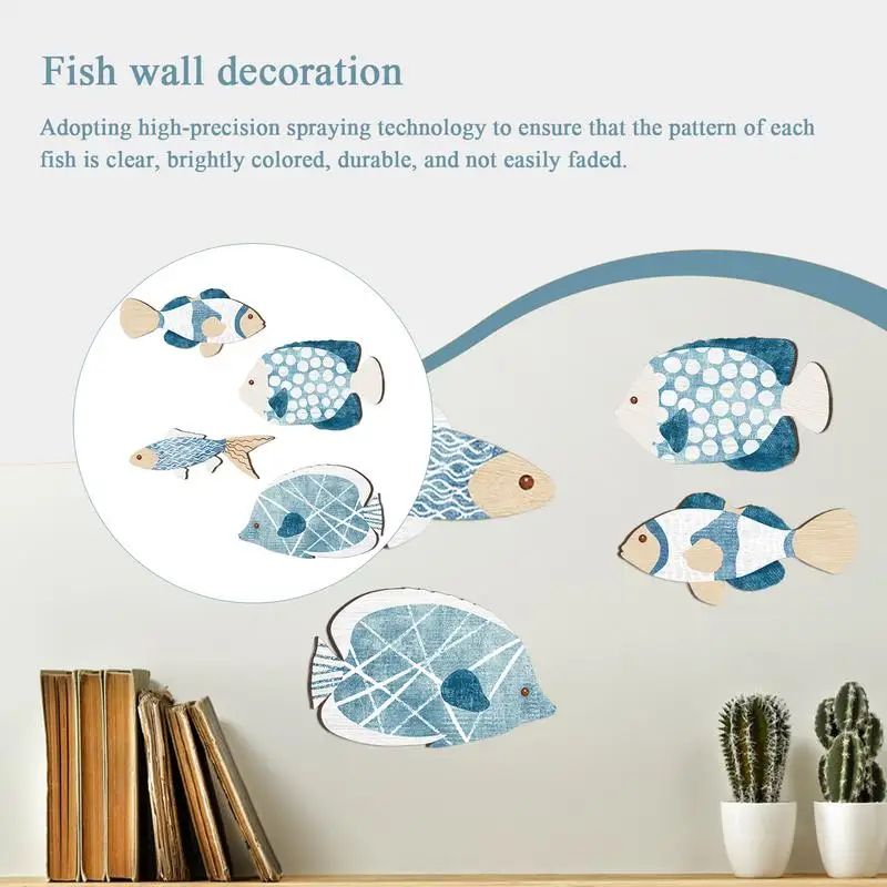 Coastal Wooden Fish Wall Decor Set