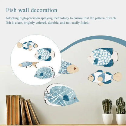 Coastal Wooden Fish Wall Decor Set