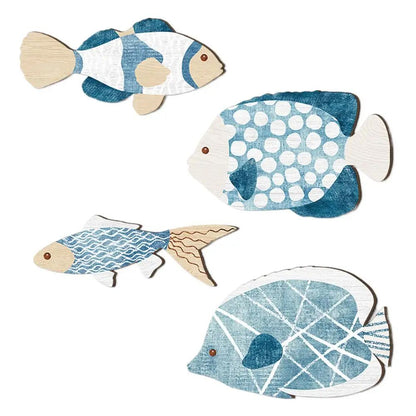 Coastal Wooden Fish Wall Decor Set