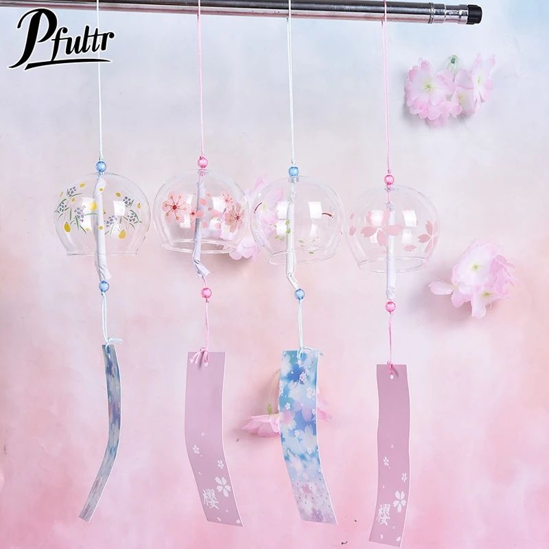 Sakura Glass Wind Chime – Japanese Wind Bell for Peaceful Outdoor Decor