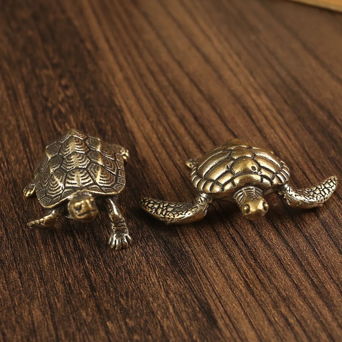 Vintage Pure Copper Turtle Statue | Brass Feng Shui Wealth & Longevity Ornament