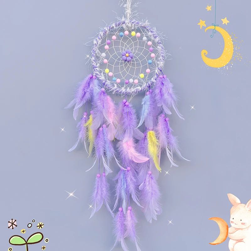 Handmade Dream Catcher Wind Chime – Boho Wall Hanging & Car Decor Ornament