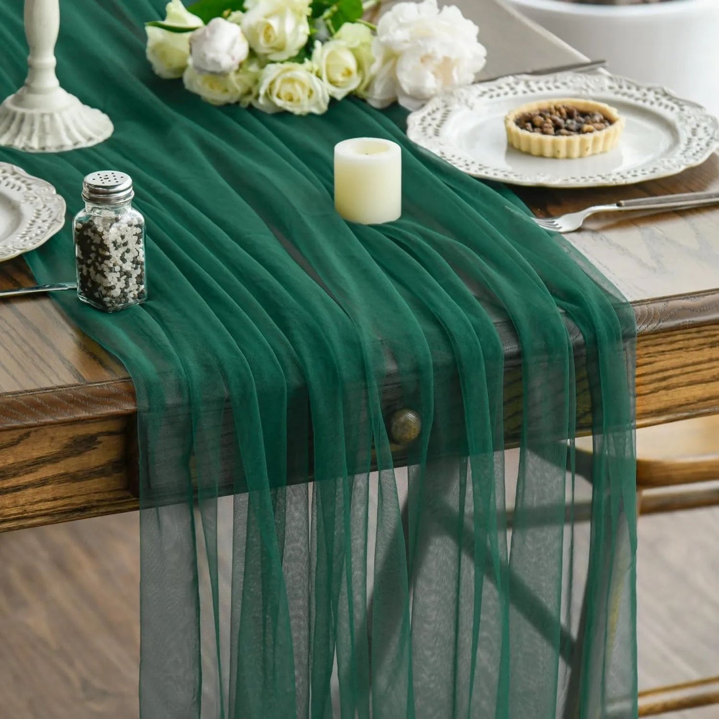 Sheer Gauze Table Runner Wedding Party Table Decor