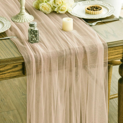 Sheer Gauze Table Runner Wedding Party Table Decor