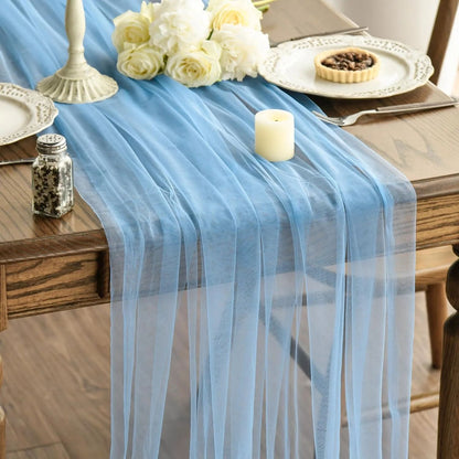 Sheer Gauze Table Runner Wedding Party Table Decor