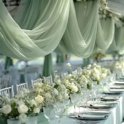 Sheer Gauze Table Runner Wedding Party Table Decor