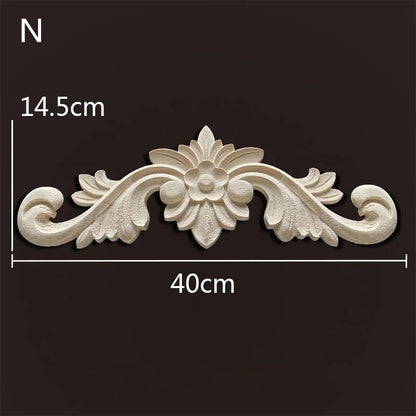 Wood Carved Onlays & Appliques – Vintage Floral Furniture Decals for Home Decor & Restoration