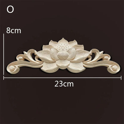 Wood Carved Onlays & Appliques – Vintage Floral Furniture Decals for Home Decor & Restoration