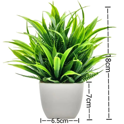 Mini Artificial Potted Flowers Decorative Bonsai Plant for Desk and Home Decor