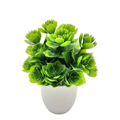 Mini Artificial Potted Flowers Decorative Bonsai Plant for Desk and Home Decor