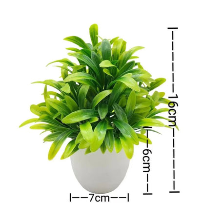 Mini Artificial Potted Flowers Decorative Bonsai Plant for Desk and Home Decor