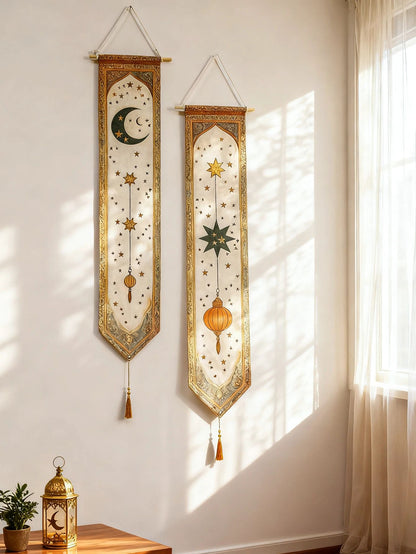 Ramadan Wall Banner Eid Mubarak Tapestry Islamic Wall Decor