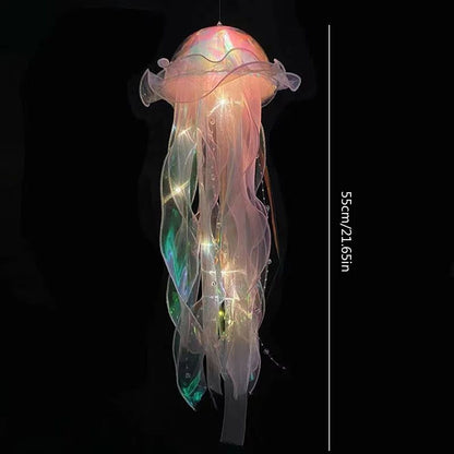 DreamGlow Jellyfish Lamp LED Night Light Hanging Pendant for Ocean Room Decor