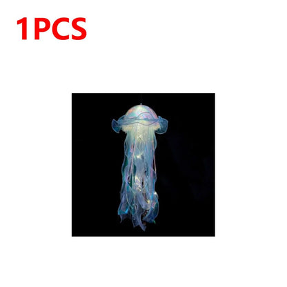 DreamGlow Jellyfish Lamp LED Night Light Hanging Pendant for Ocean Room Decor