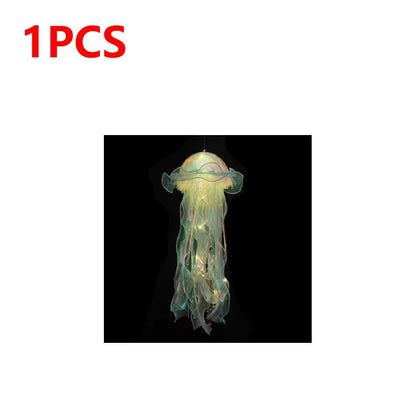 DreamGlow Jellyfish Lamp LED Night Light Hanging Pendant for Ocean Room Decor