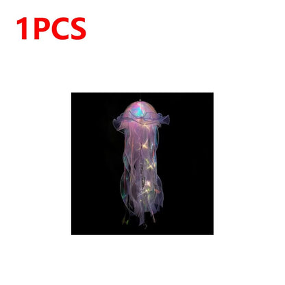 DreamGlow Jellyfish Lamp LED Night Light Hanging Pendant for Ocean Room Decor