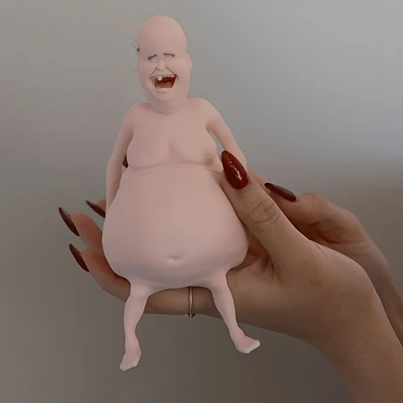 Goofy Gaze Funny Belly Doll – Quirky Home Decor & Novelty Gag Gift