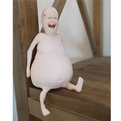 Goofy Gaze Funny Belly Doll – Quirky Home Decor & Novelty Gag Gift