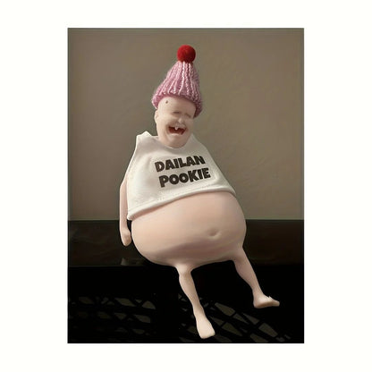 Goofy Gaze Funny Belly Doll – Quirky Home Decor & Novelty Gag Gift