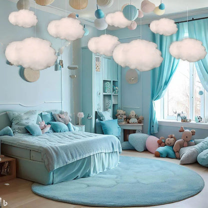 Dreamy 3D Cloud Ceiling Decor Set for Parties & Kids Rooms (9pcs)