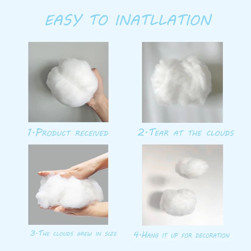 Dreamy 3D Cloud Ceiling Decor Set for Parties & Kids Rooms (9pcs)