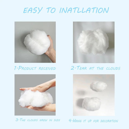 Dreamy 3D Cloud Ceiling Decor Set for Parties & Kids Rooms (9pcs)