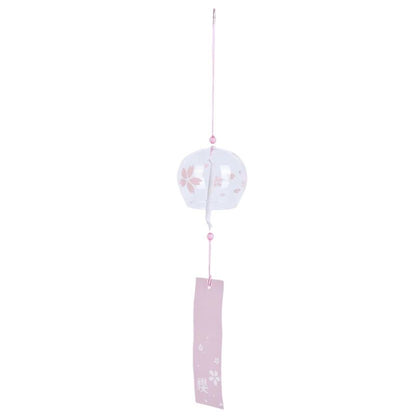 Japanese Sakura Glass Wind Chime Hanging Cherry Blossom Decor