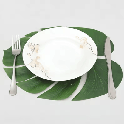 Tropical Hawaiian Palm Leaves Set – 12PCS artificial palm leaves for Luau Party & Summer Decor