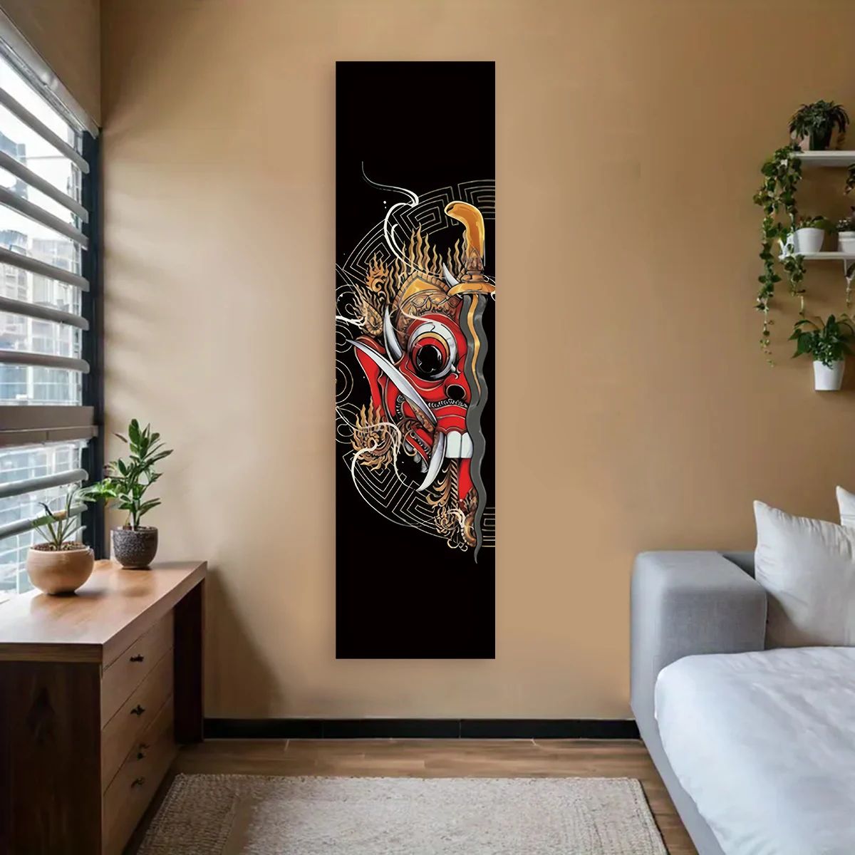 Japanese Wave Wall Tapestry Red Sun Ocean Art Aesthetic Wall Hanging Decor