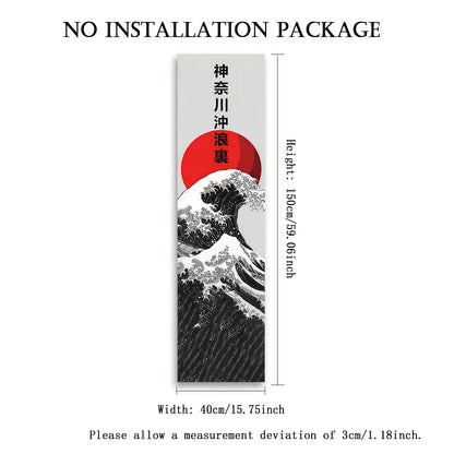 Japanese Wave Wall Tapestry Red Sun Ocean Art Aesthetic Wall Hanging Decor