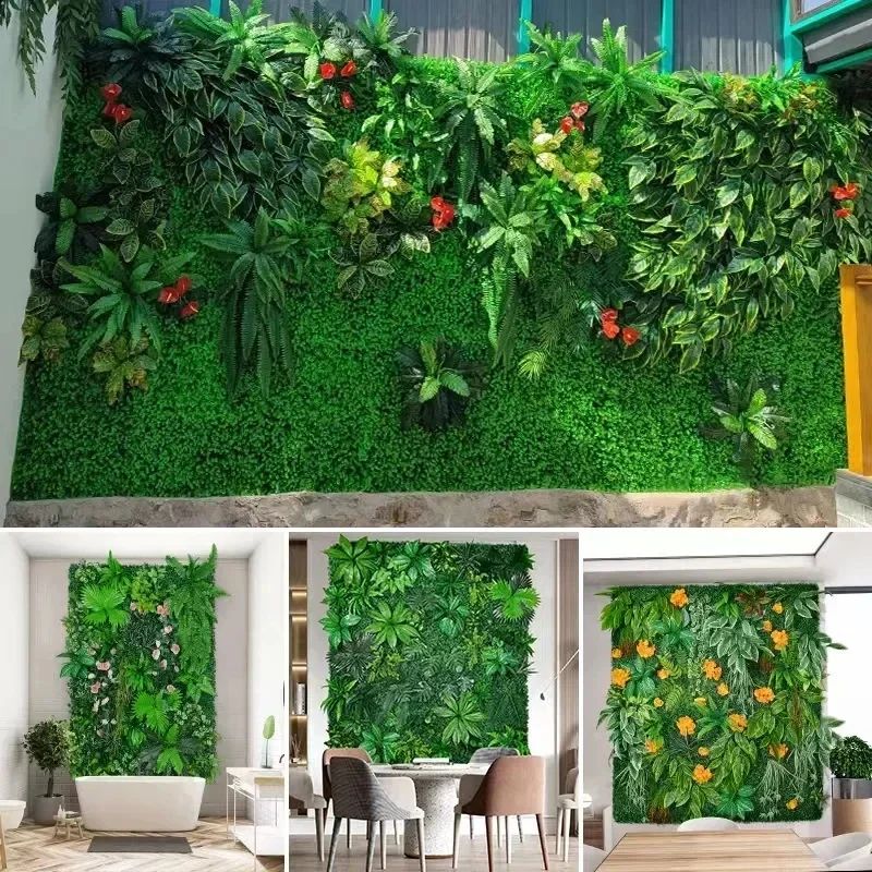 10pcs Artificial Boxwood Hedge Wall Panels – UV Protected Greenery Privacy Fence Decor