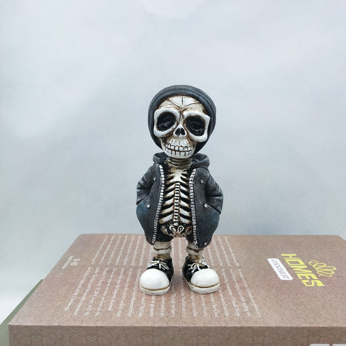 Cool Skeleton Streetwear Figurine | Urban Skull Statue Resin Miniature