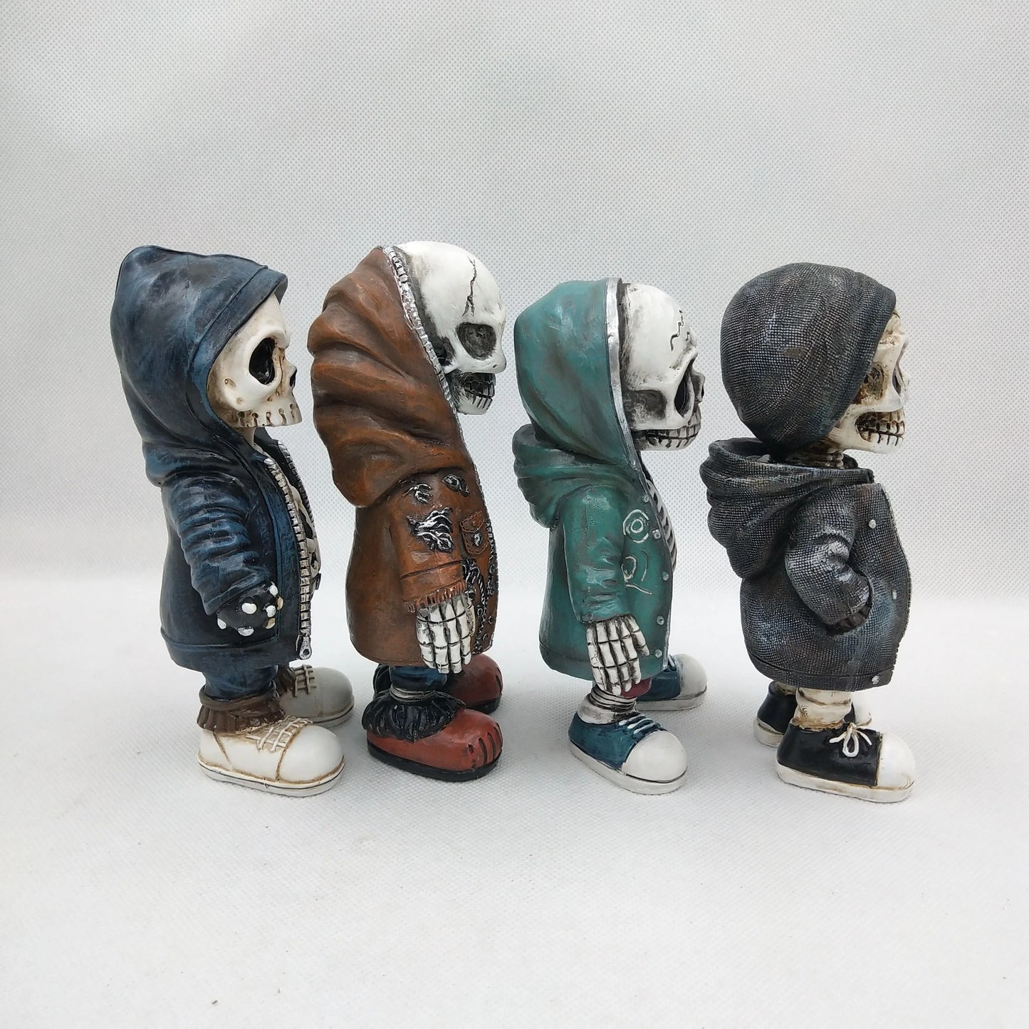 Cool Skeleton Streetwear Figurine | Urban Skull Statue Resin Miniature