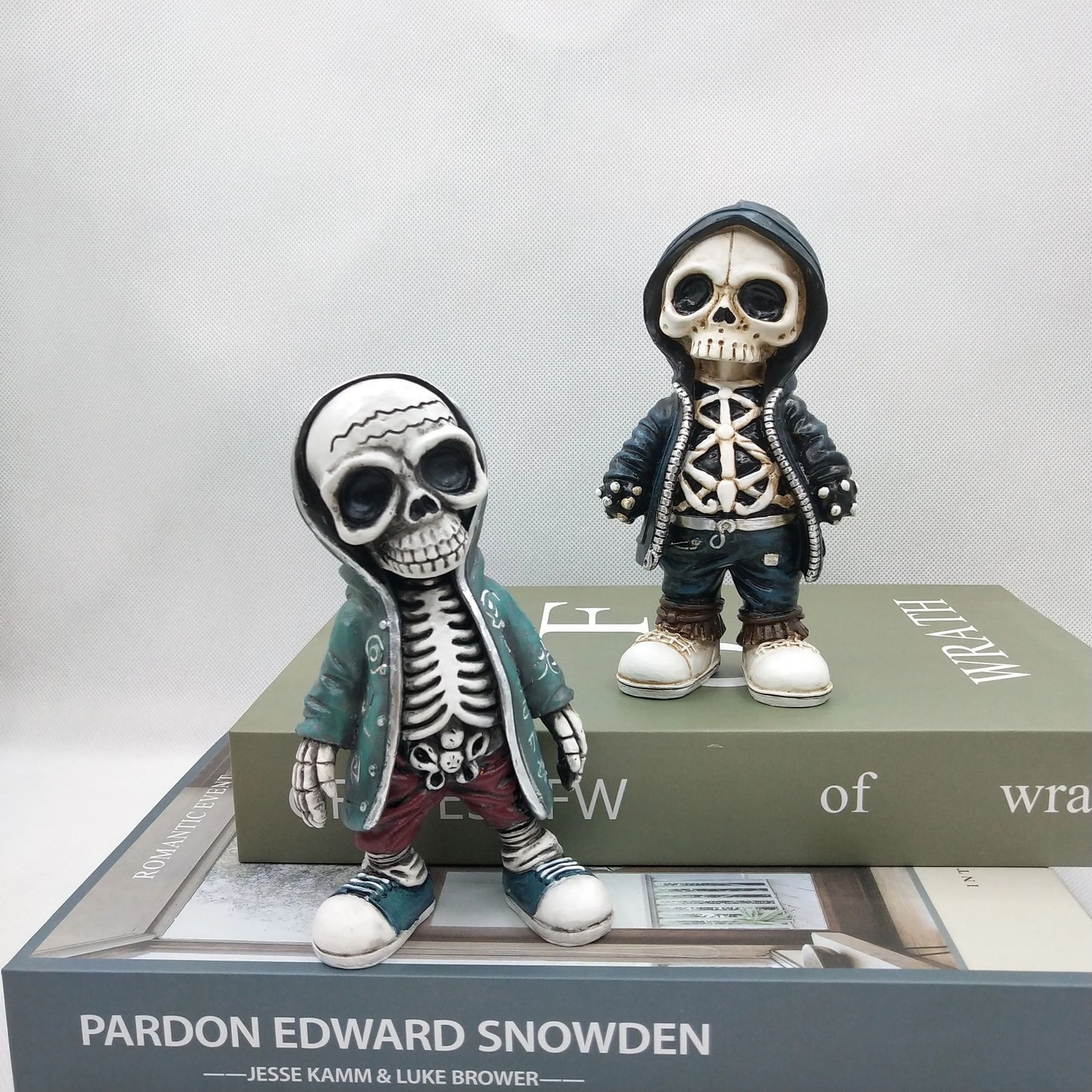Cool Skeleton Streetwear Figurine | Urban Skull Statue Resin Miniature