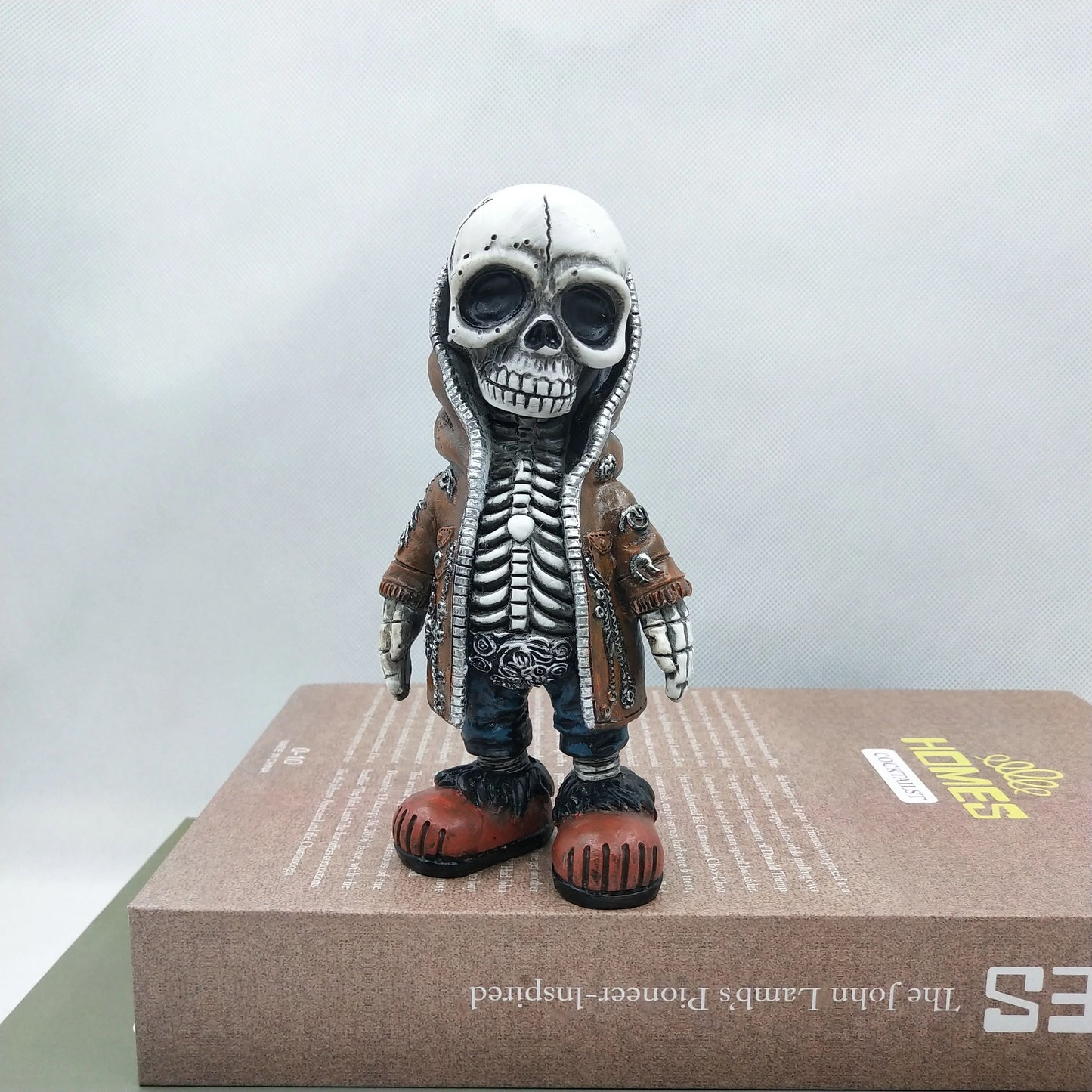 Cool Skeleton Streetwear Figurine | Urban Skull Statue Resin Miniature
