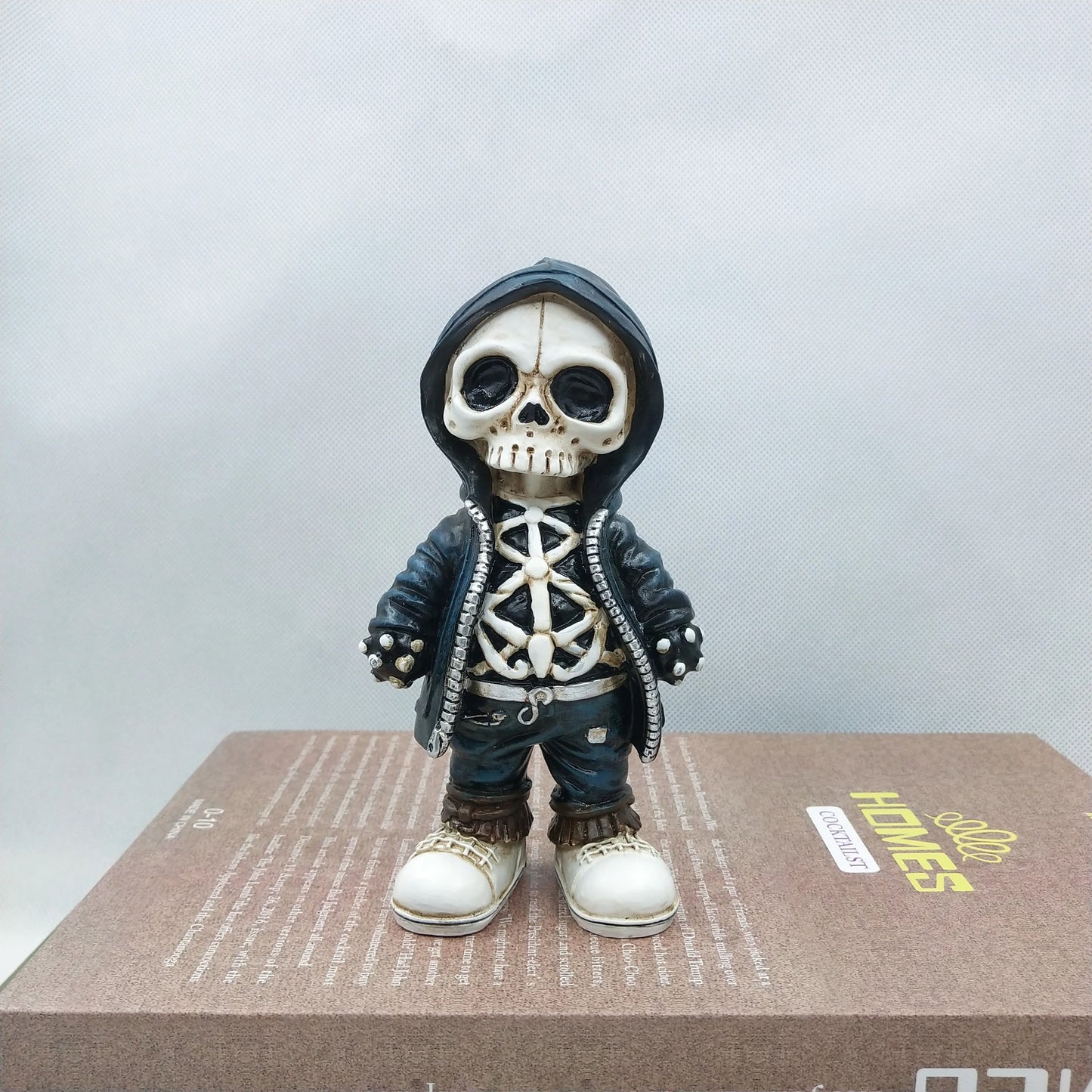 Cool Skeleton Streetwear Figurine | Urban Skull Statue Resin Miniature