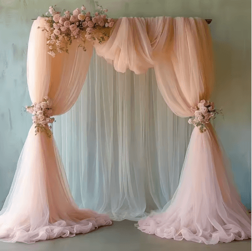 Sheer Gauze Table Runner for Weddings & Events Boho Table Decor and Arch Draping Fabric