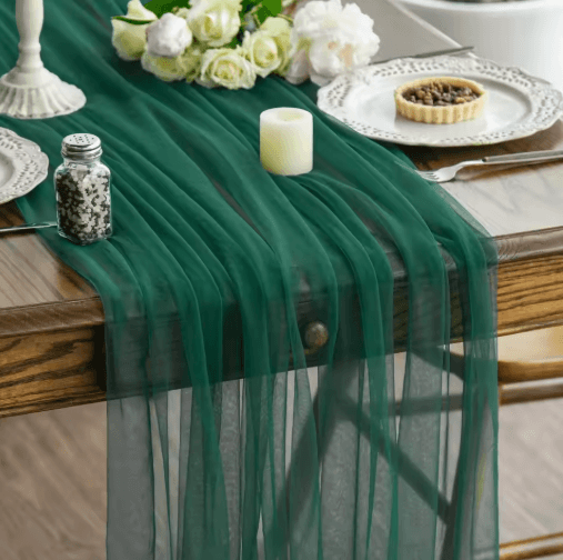 Sheer Gauze Table Runner for Weddings & Events Boho Table Decor and Arch Draping Fabric