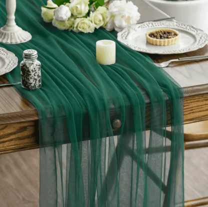 Sheer Gauze Table Runner for Weddings & Events Boho Table Decor and Arch Draping Fabric