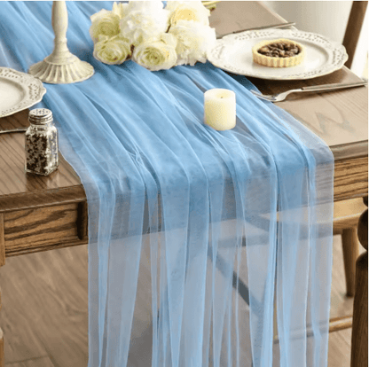 Sheer Gauze Table Runner for Weddings & Events Boho Table Decor and Arch Draping Fabric