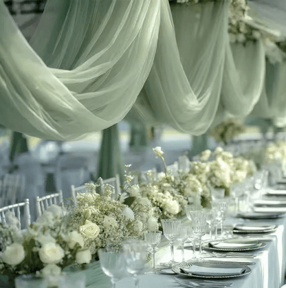 Sheer Gauze Table Runner for Weddings & Events Boho Table Decor and Arch Draping Fabric
