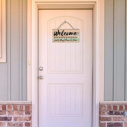 Rustic Welcome Wooden Wall Sign – Farmhouse Hanging Door Plaque for Home & Living Room Decor