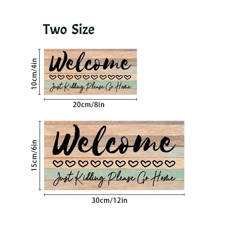 Rustic Welcome Wooden Wall Sign – Farmhouse Hanging Door Plaque for Home & Living Room Decor
