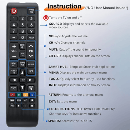 Samsung TV Universal Replacement Remote Control