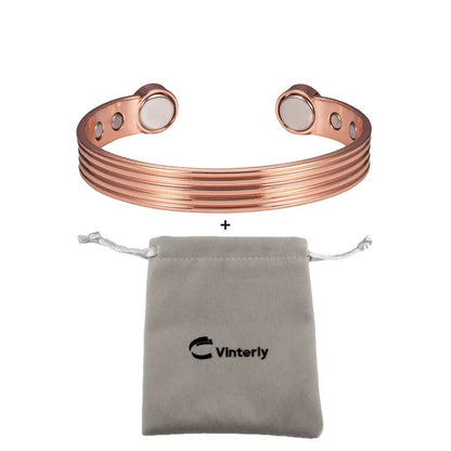 Pure Copper Magnetic Bracelet with Adjustable Desig