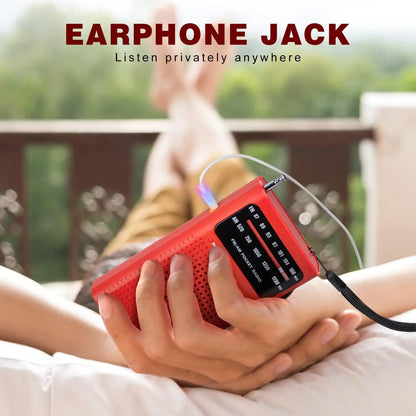 Portable AM FM Pocket Radio for Travel, Emergencies, and Everyday Backup Listening