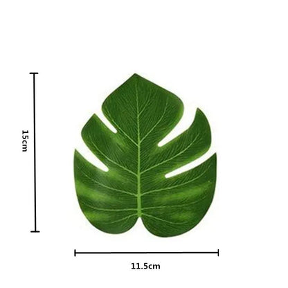Artificial Tropical Palm Leaves Party Decor Set