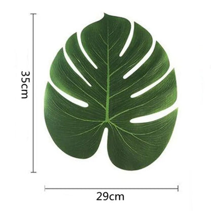 Artificial Tropical Palm Leaves Party Decor Set